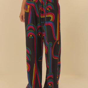 Calça Farm Logotuca Preta TAM P (Novo)