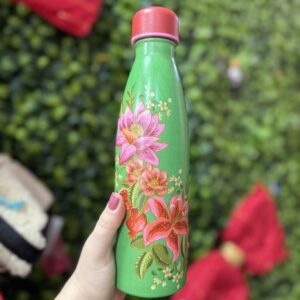 Garrafa Farm Glub Glub Estampado Verde Floral 500ML (novo)
