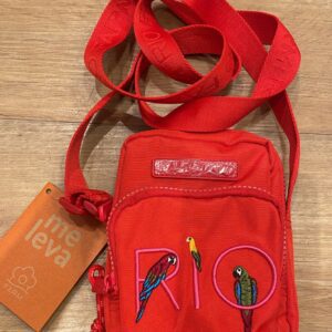 Bolsa Farm Da Gema preta Rio Pontinho De Arara Vermelha (novo)