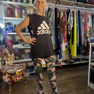 Calça Farm Adidas Legging Rosa Verde TAM M (Desapego)