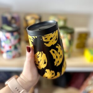 Copo Térmico Farm Que Sede Bossa Banana Amarelo Preto 420ML (novo)