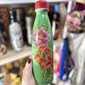Garrafa Farm Glub Glub Estampado Verde Floral 500ML (novo)