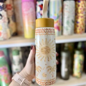 Garrafa Térmica Farm Que Sede Coqueiral Sol Dourado Branco Amarelo 500ML (novo)