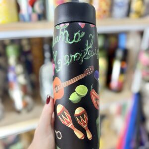 Garrafa Farm Que Sede Buena Gente Preta Violão 750ml (novo)