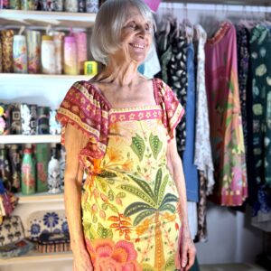 Vestido Farm Curto Verão Tropical Verde Rosa TAM PP (Desapego)