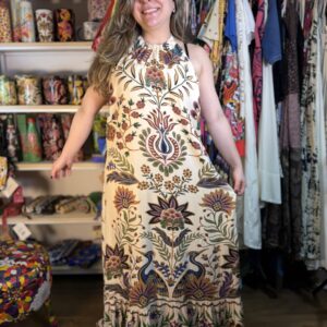 Vestido Farm Longo Jardim Maravilhoso Off Floral TAM G (Novo)