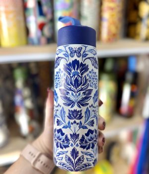 Garrafa Térmica Farm Que Sede Encanto Tropical Azul Branca 500ML (novo)