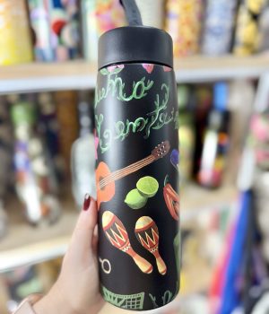 Garrafa Farm Que Sede Buena Gente Preta Violão 750ml (novo)
