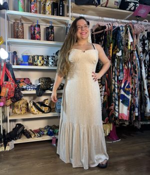 Vestido Garage Longo Off White Branco Linho (Novo)