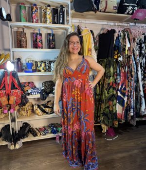 Vestido Farm Longo Banho de Rio Vermelho (Desapego)