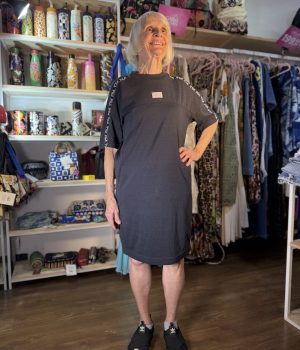 Vestido Fila T-Shirt Cinza Preto TAM P (Desapego)