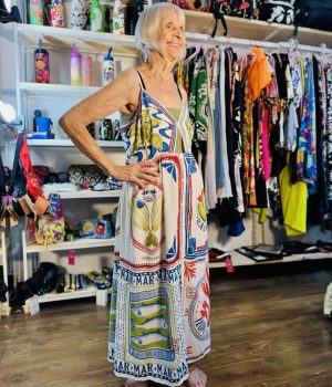 Vestido Farm Midi Selo Praiana Off White Branco Azul Alcinha (Novo)