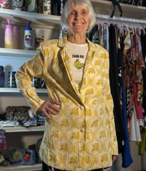 Casaco Farm Blazer Lembrança de Verão Banana Amarelo (Desapego)