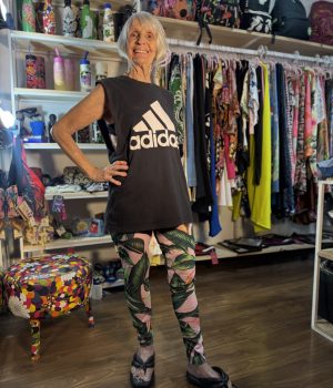 Calça Farm Adidas Legging Rosa Verde TAM M (Desapego)