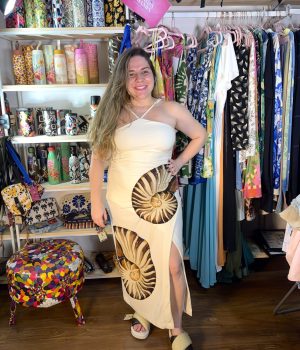 Vestido Farm Longo Mido Amonita Off White Alcinha TAM P (Novo)