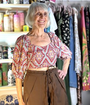 Cropped Bluesteel Estilo Boho Vermelho Mangas Bufantes TAM PP (Novo)