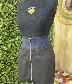Saia Preta De Veludo Zara (novo)