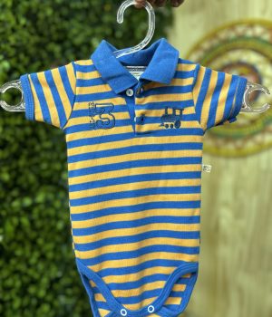 Body Infantil Azul Listras (desapego)