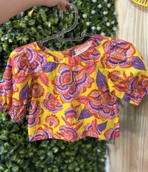 Blusa Infantil Fábula Estampa Flor Amarela (novo)