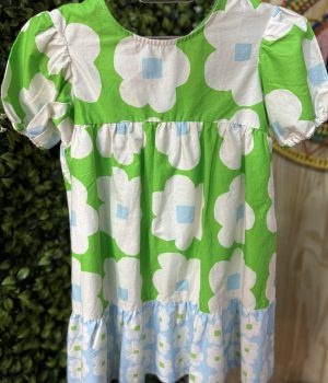 Vestido Infantil Fábula Verde Flores (novo)