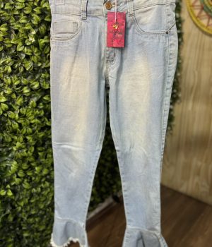 Calça Jeans Clara Boca Babados (desapego)