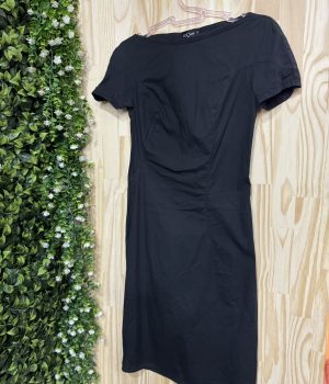 Vestido Zoomp Vintage Midi Preto Liso (desapego)