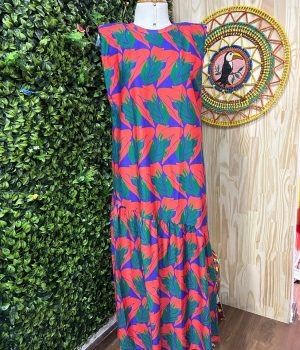 Vestido Longo Farm Pose Surreal Vermelho (novo)