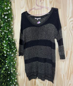 Casaco tricot shoulder desapego