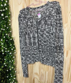 Casaco tricot shoulder desapego
